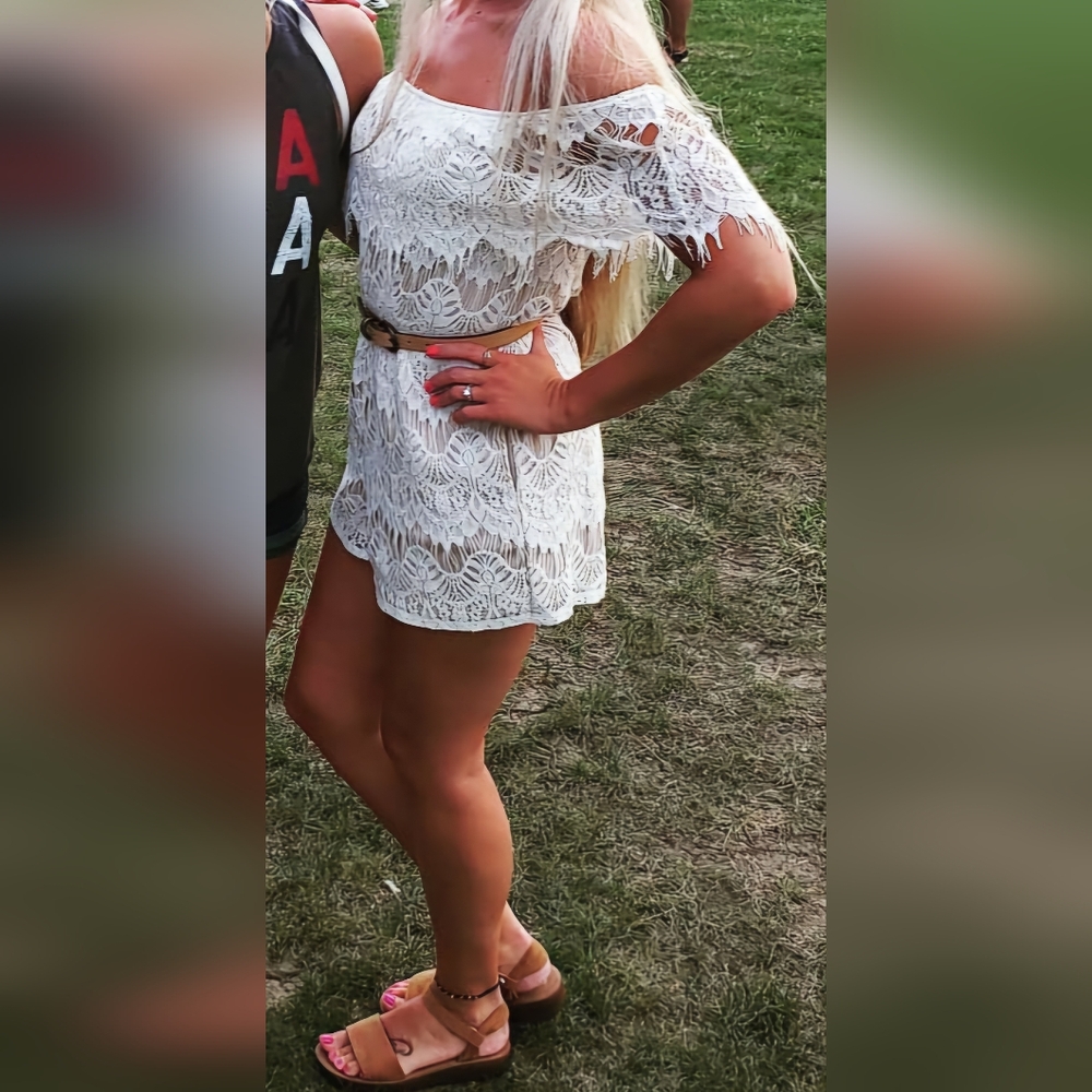 Lace Romper -Love Fire - Small